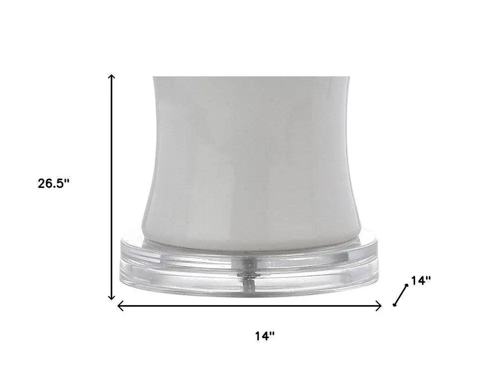 27" Clear Novelty Table Lamp LED With Drum Shade HomeRoots