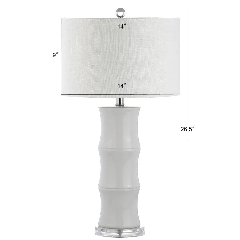 27" Clear Novelty Table Lamp LED With Drum Shade HomeRoots