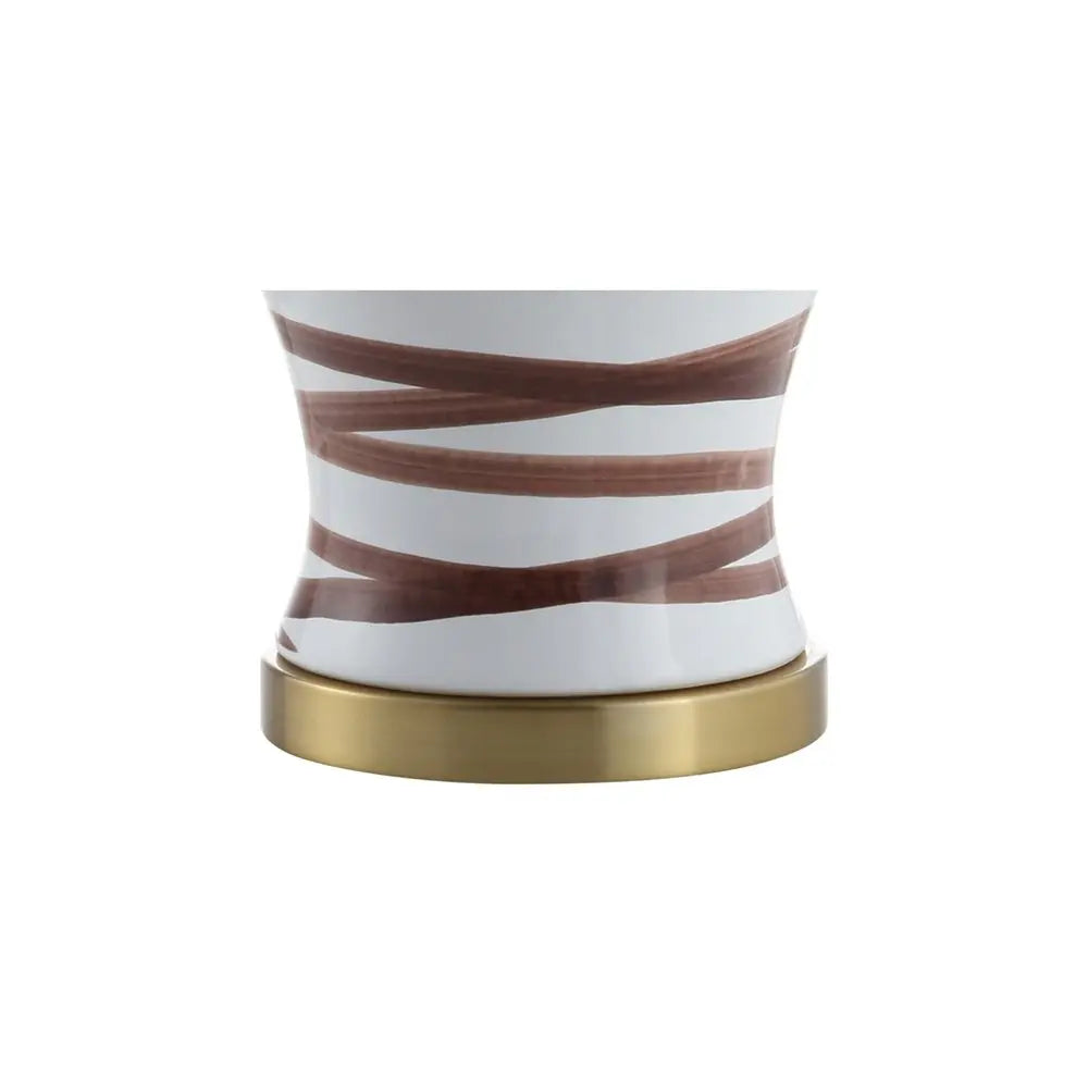 29" Gold Novelty Table Lamp LED With Drum Shade HomeRoots