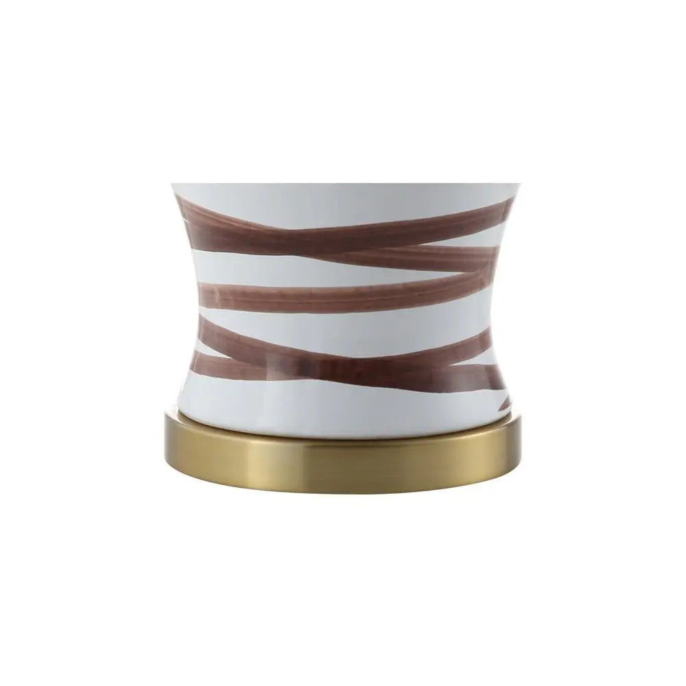 29" Gold Novelty Table Lamp LED With Drum Shade HomeRoots