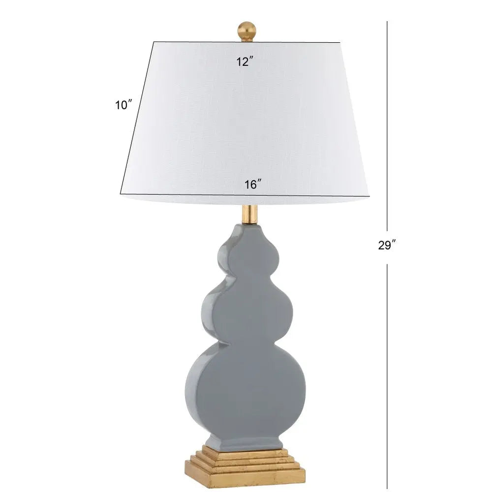 29" Gold Novelty Table Lamp LED With Drum Shade HomeRoots