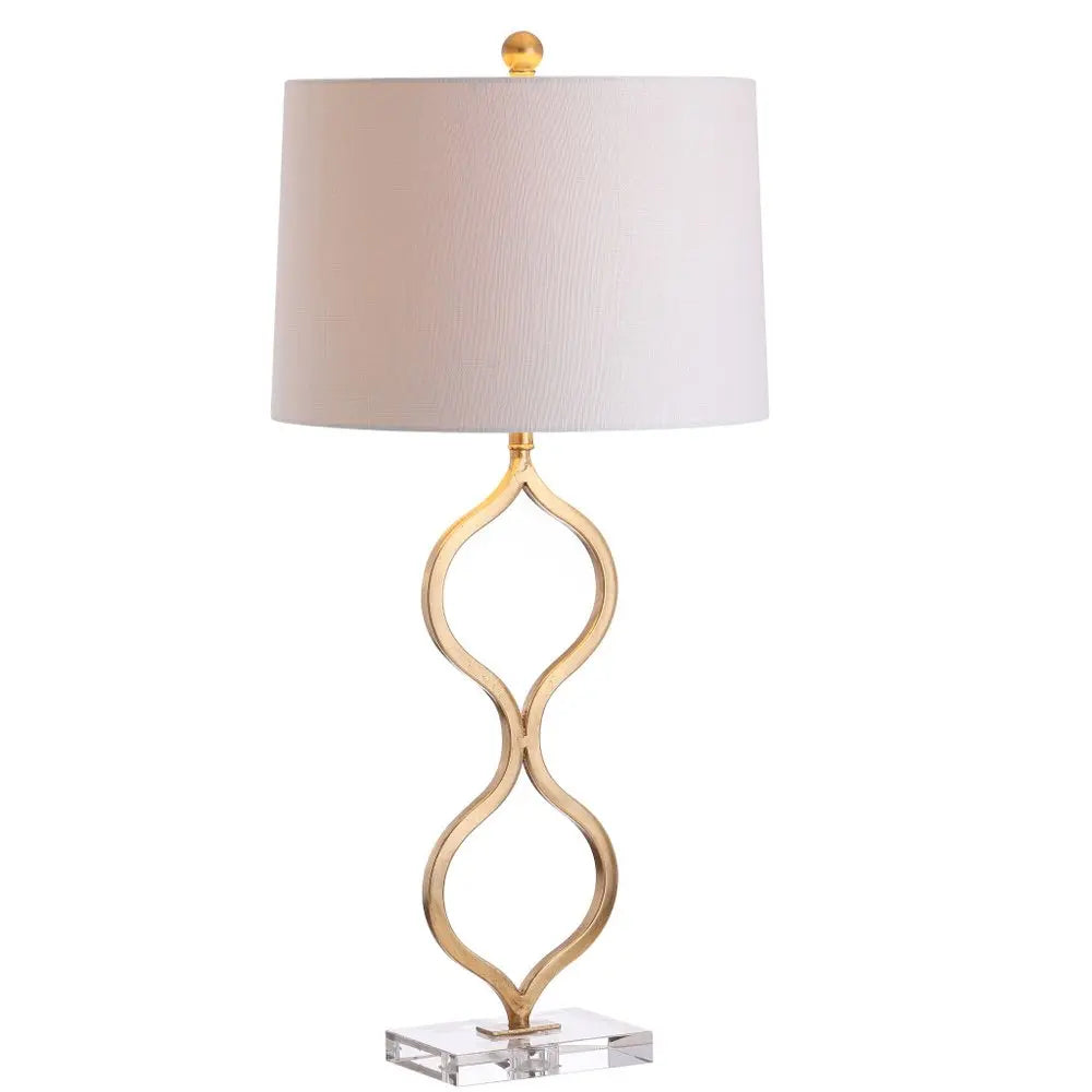 32" Clear Novelty Table Lamp LED With Drum Shade HomeRoots