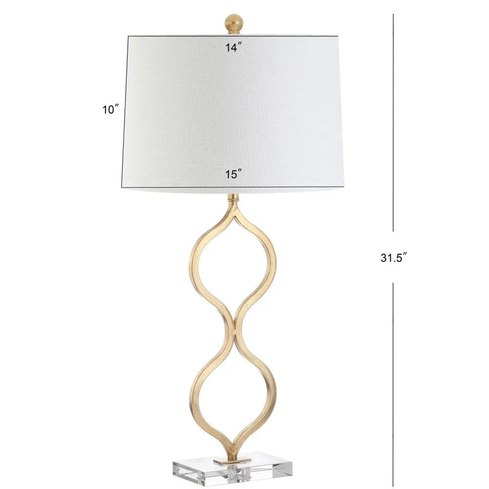 32" Clear Novelty Table Lamp LED With Drum Shade HomeRoots