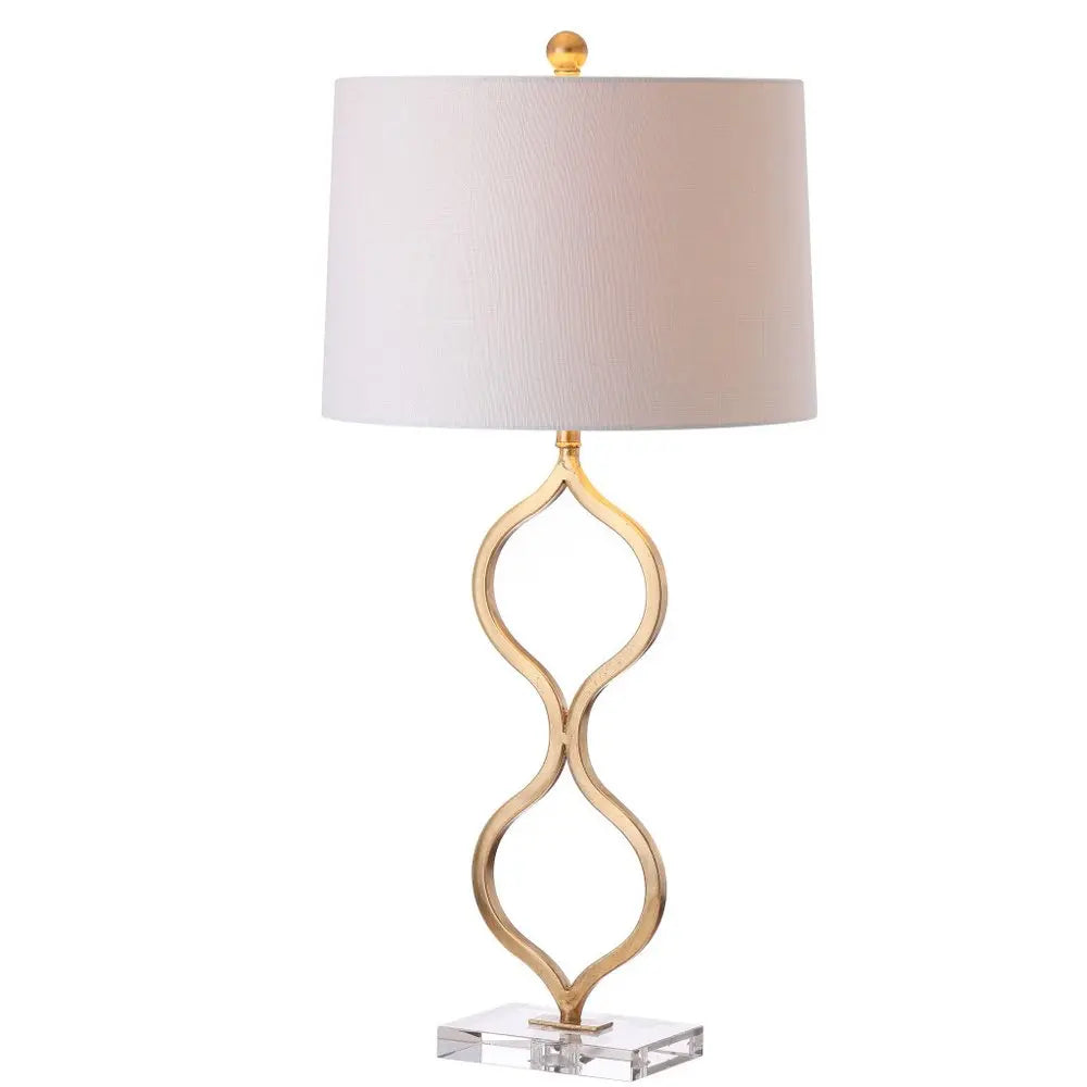 32" Clear Novelty Table Lamp LED With Drum Shade HomeRoots