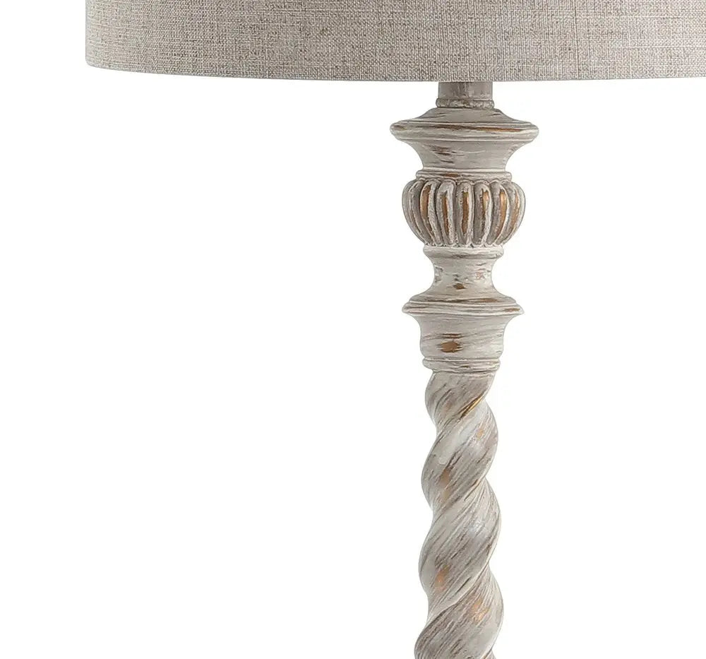 33" White Novelty Table Lamp LED With Globe Shade HomeRoots