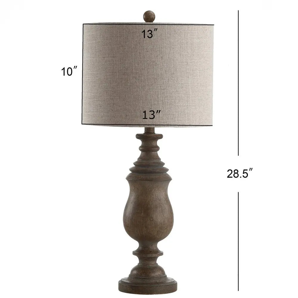 29" Brown Novelty Table Lamp LED With Globe Shade HomeRoots