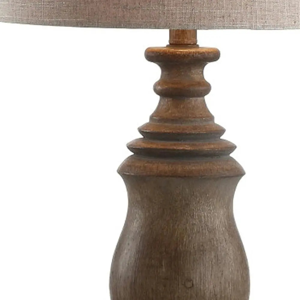 29" Brown Novelty Table Lamp LED With Globe Shade HomeRoots