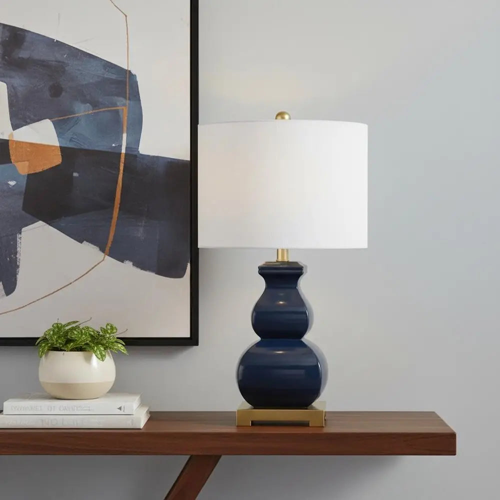 26" Gold Novelty Table Lamp LED With Globe Shade HomeRoots