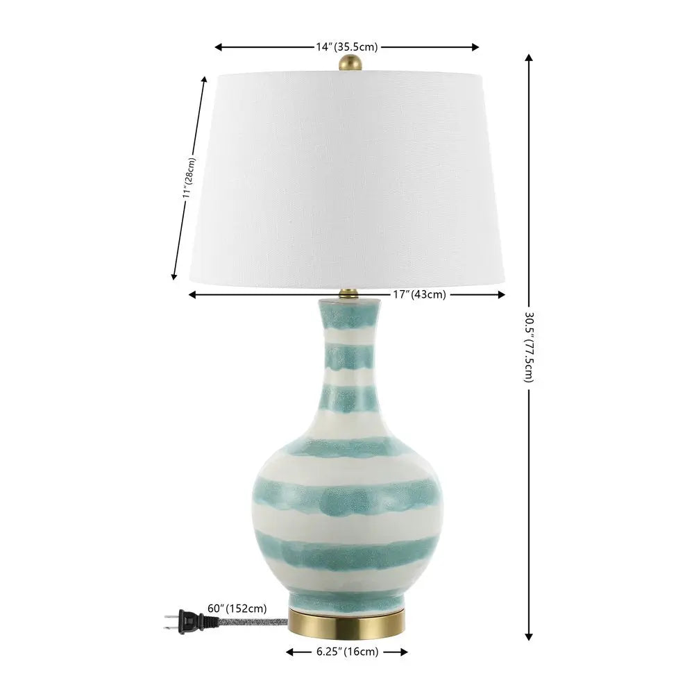 31" Gold Novelty Table Lamp LED With Globe Shade HomeRoots