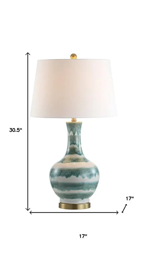 31" Gold Novelty Table Lamp LED With Globe Shade HomeRoots