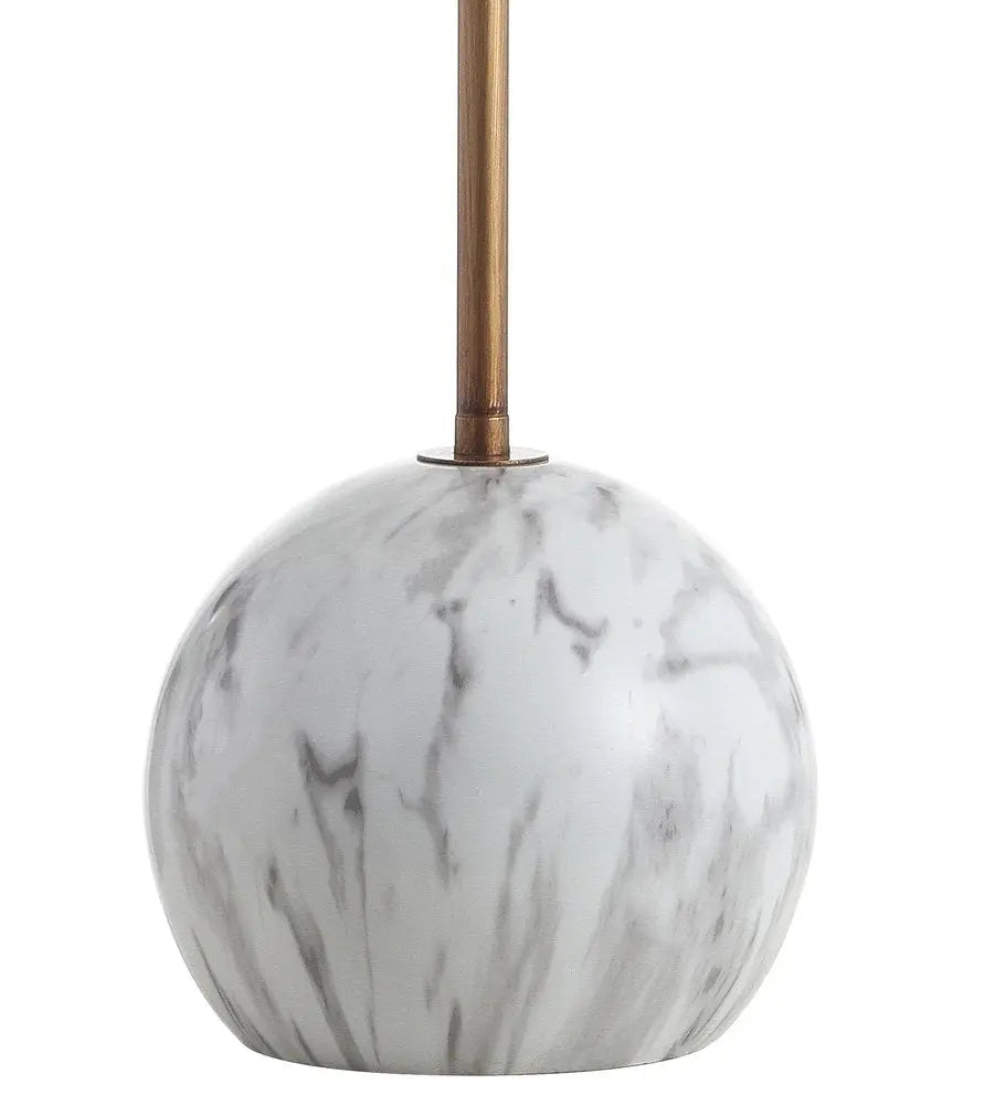 29" White Novelty Table Lamp LED With Globe Shade HomeRoots