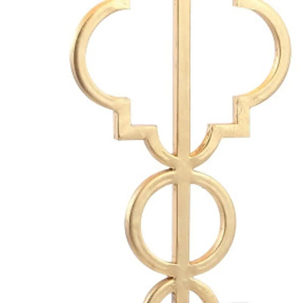 32" White Geometric Table Lamp LED With Shade HomeRoots