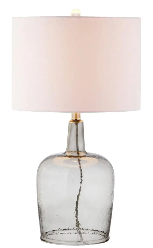 26" Clear Novelty Table Lamp LED With Drum Shade HomeRoots