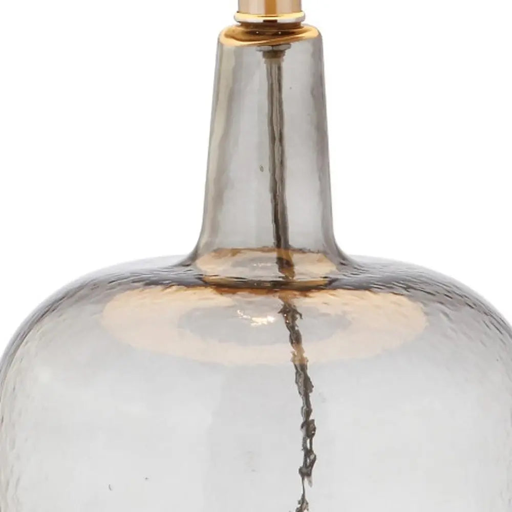 26" Clear Novelty Table Lamp LED With Drum Shade HomeRoots