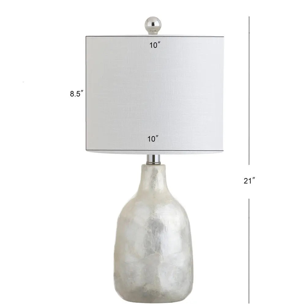 21" Clear Novelty Table Lamp LED With Drum Shade HomeRoots