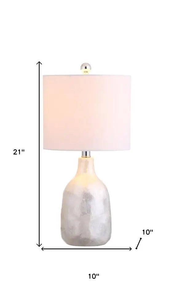21" Clear Novelty Table Lamp LED With Drum Shade HomeRoots