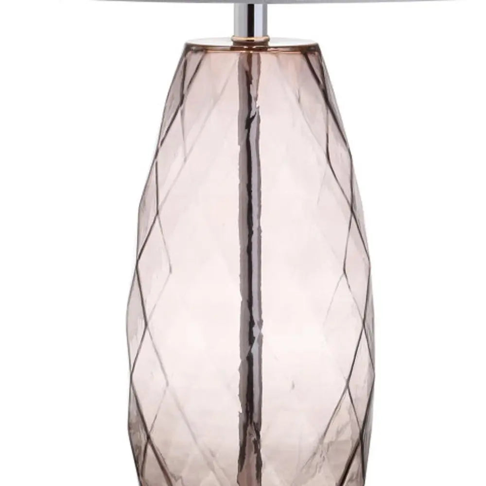 27" Silver Novelty Table Lamp LED With Drum Shade HomeRoots
