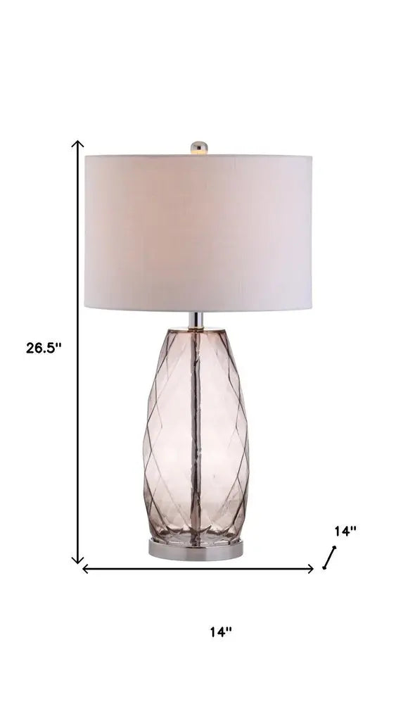 27" Silver Novelty Table Lamp LED With Drum Shade HomeRoots