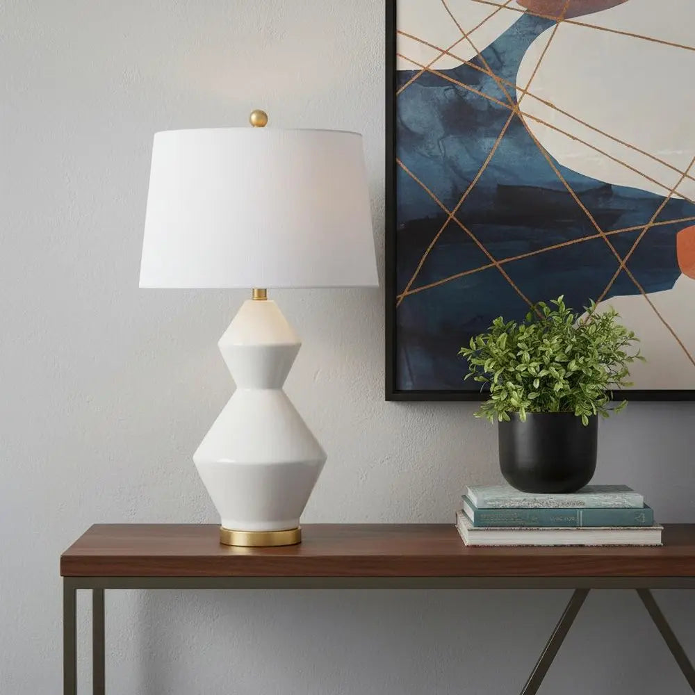 29" Gold Novelty Table Lamp LED With Globe Shade HomeRoots