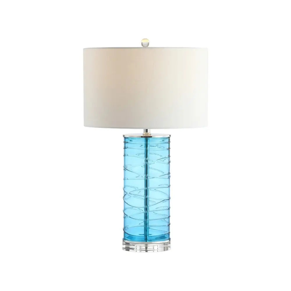 Set of Two 28" Clear Novelty Table Lamps LED With Globe Shades HomeRoots