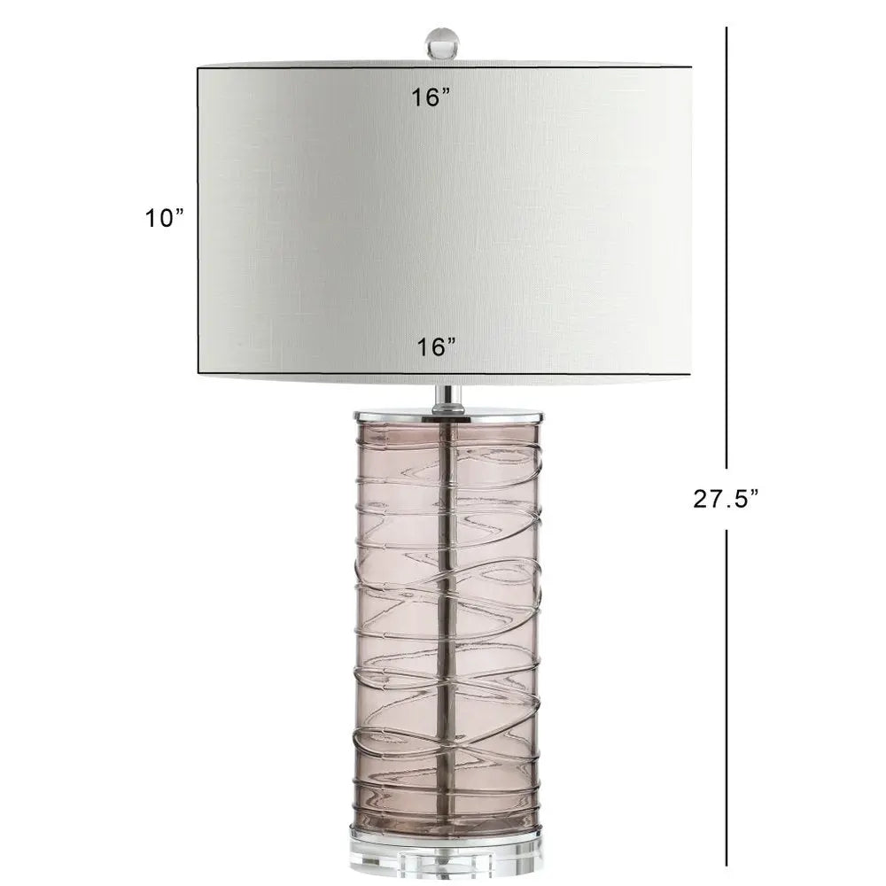 Set of Two 28" Clear Novelty Table Lamps LED With Globe Shades HomeRoots
