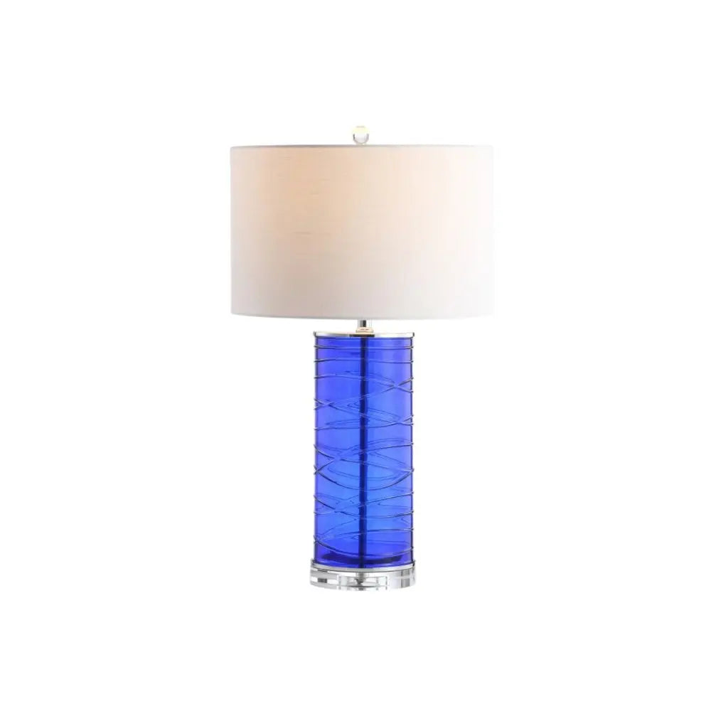 Set of Two 28" Clear Novelty Table Lamps LED With Globe Shades HomeRoots