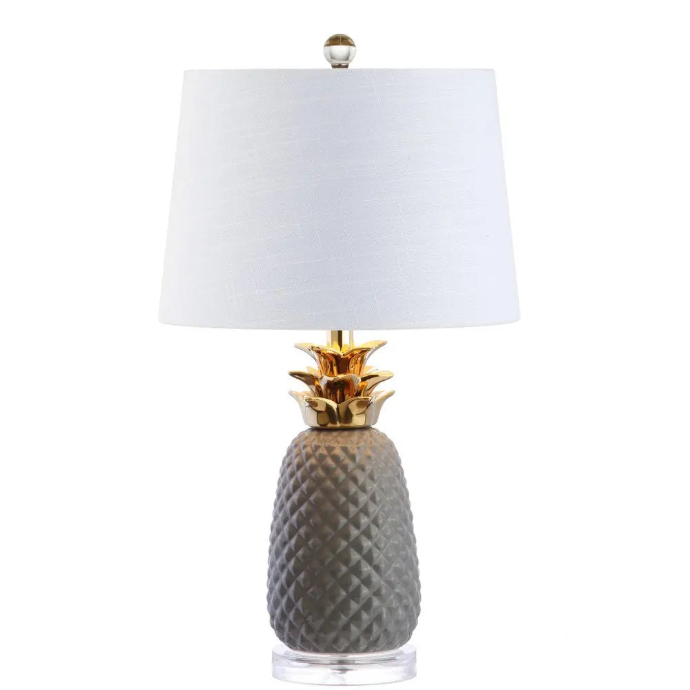 23" Clear Novelty Table Lamp LED With Drum Shade HomeRoots