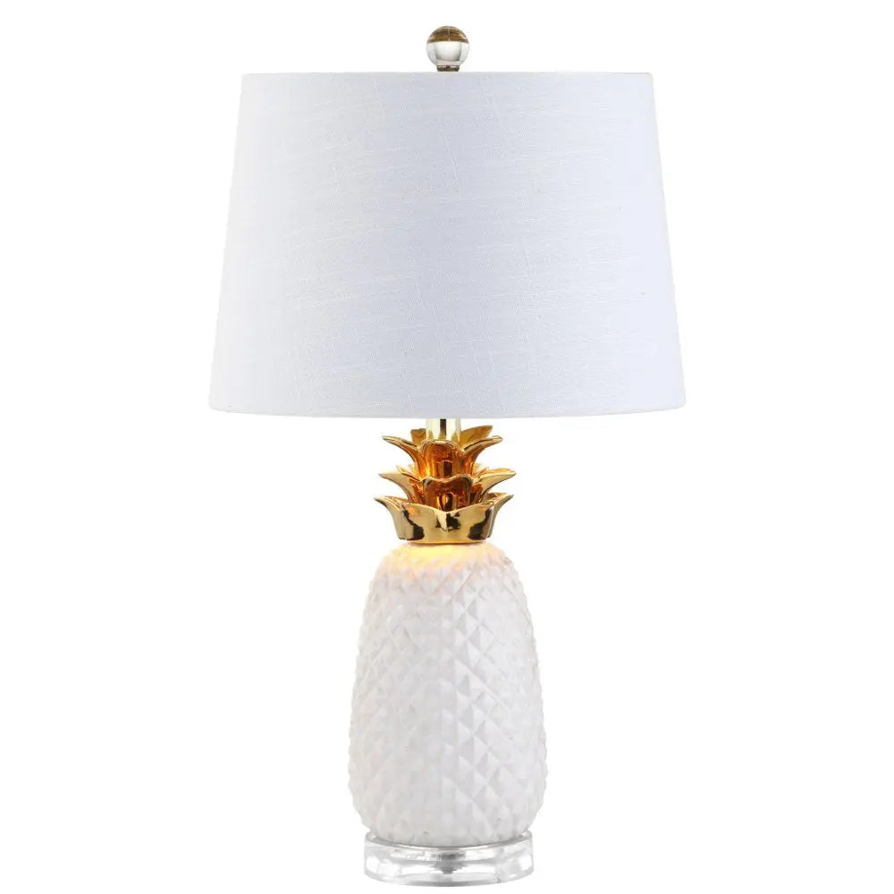 23" Clear Novelty Table Lamp LED With Drum Shade HomeRoots