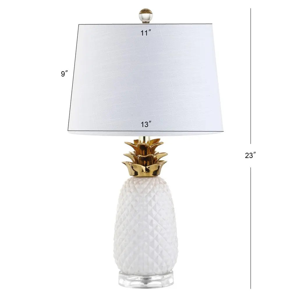 23" Clear Novelty Table Lamp LED With Drum Shade HomeRoots