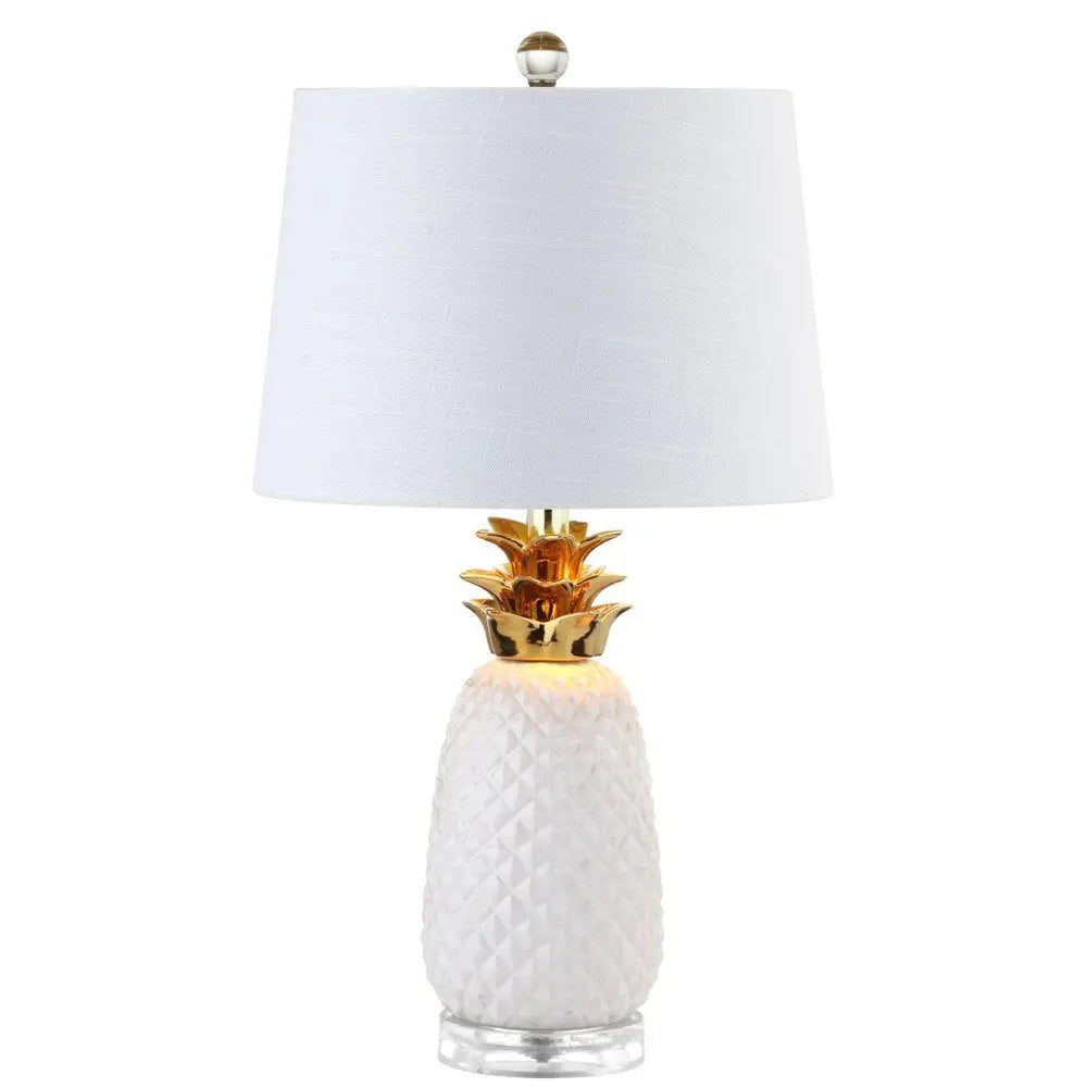 23" Clear Novelty Table Lamp LED With Drum Shade HomeRoots