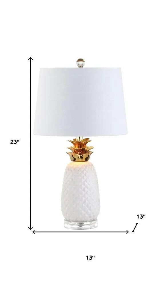 23" Clear Novelty Table Lamp LED With Drum Shade HomeRoots