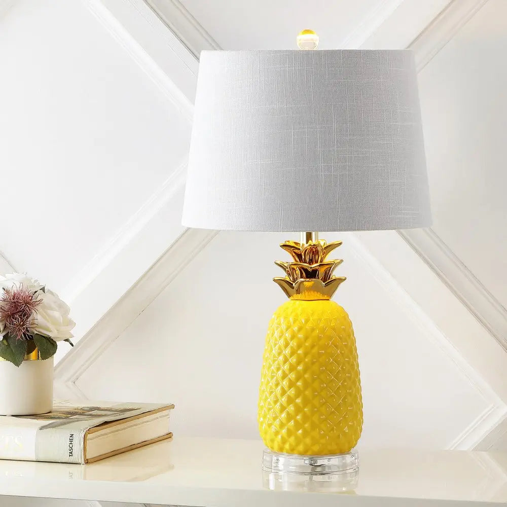 23" Clear Pineapple Table Lamp LED With Globe Shade HomeRoots
