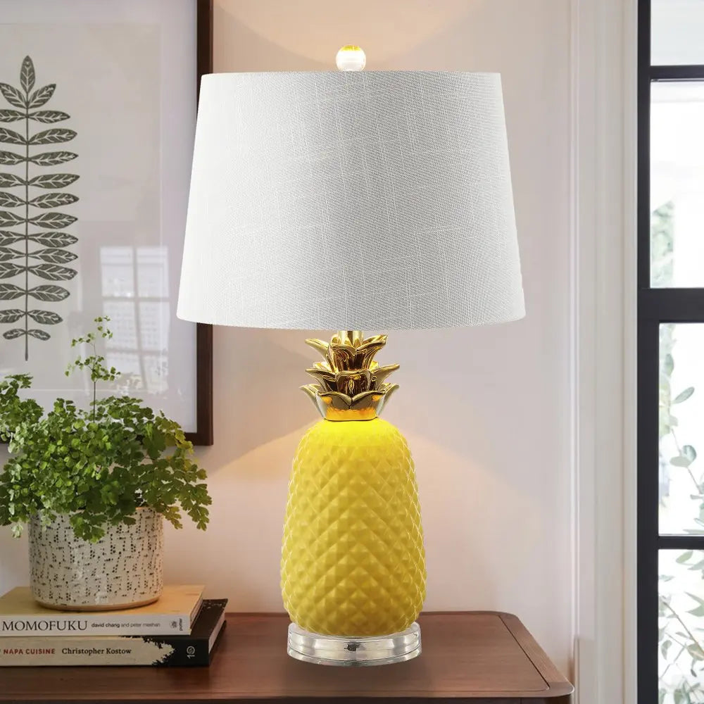 23" Clear Pineapple Table Lamp LED With Globe Shade HomeRoots