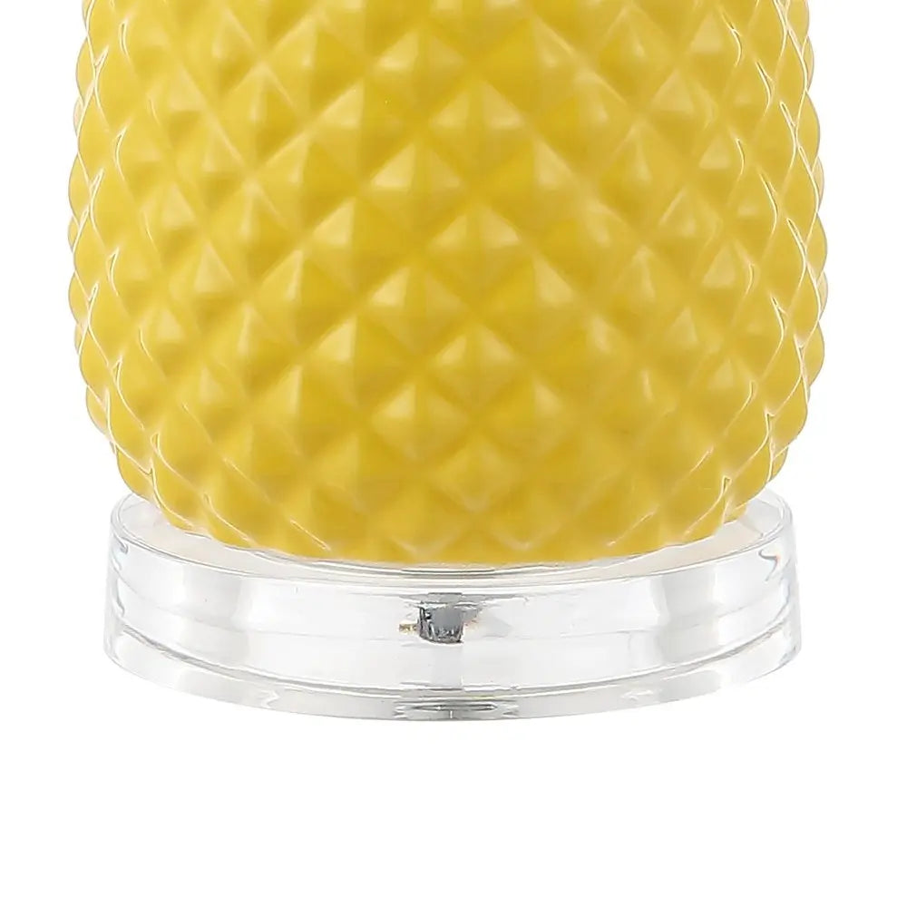 23" Clear Pineapple Table Lamp LED With Globe Shade HomeRoots