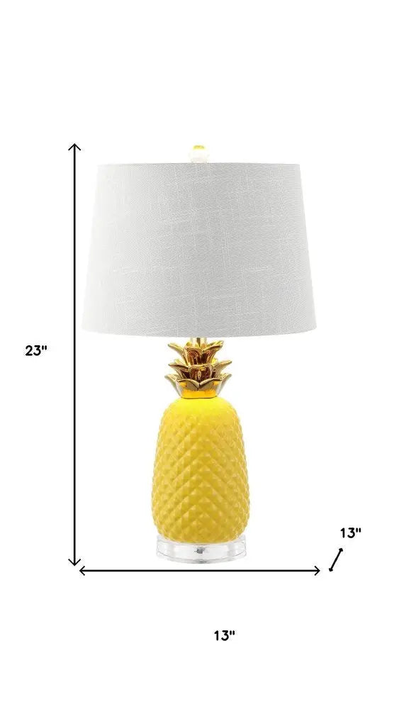 23" Clear Pineapple Table Lamp LED With Globe Shade HomeRoots