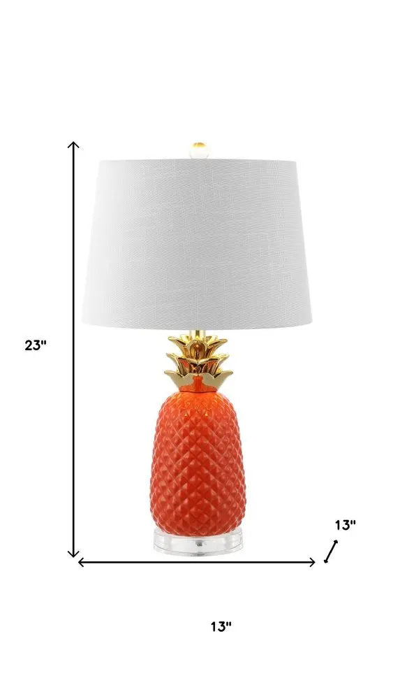 23" Clear Pineapple Table Lamp LED With Globe Shade HomeRoots