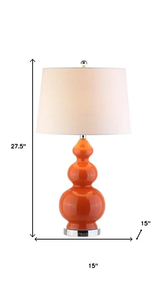 28" Silver Novelty Table Lamp LED With Drum Shade HomeRoots