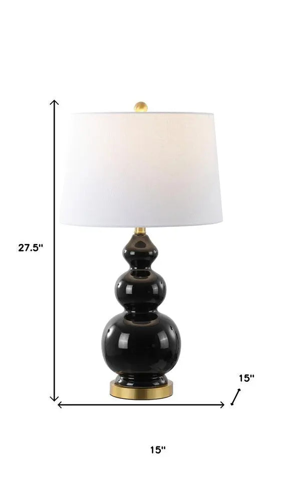 28" Gold Novelty Table Lamp LED With Drum Shade HomeRoots
