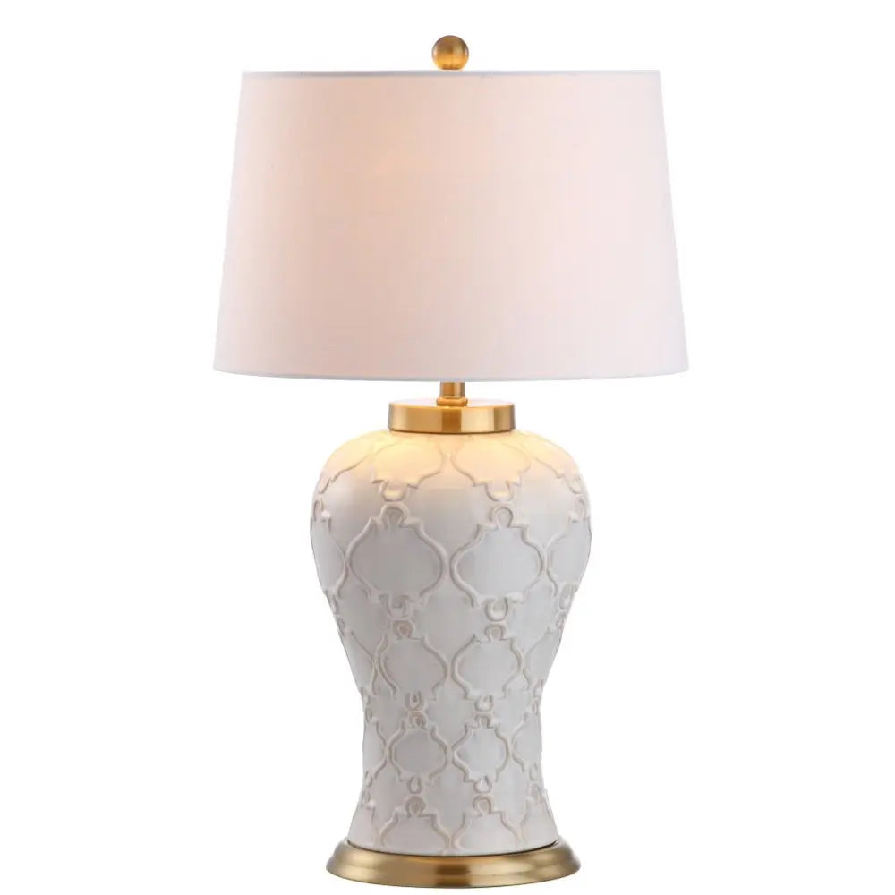 29" Gold Novelty Table Lamp LED With Drum Shade HomeRoots