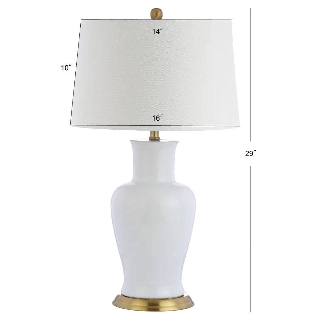 29" Gold Urn Table Lamp LED With Drum Shade HomeRoots