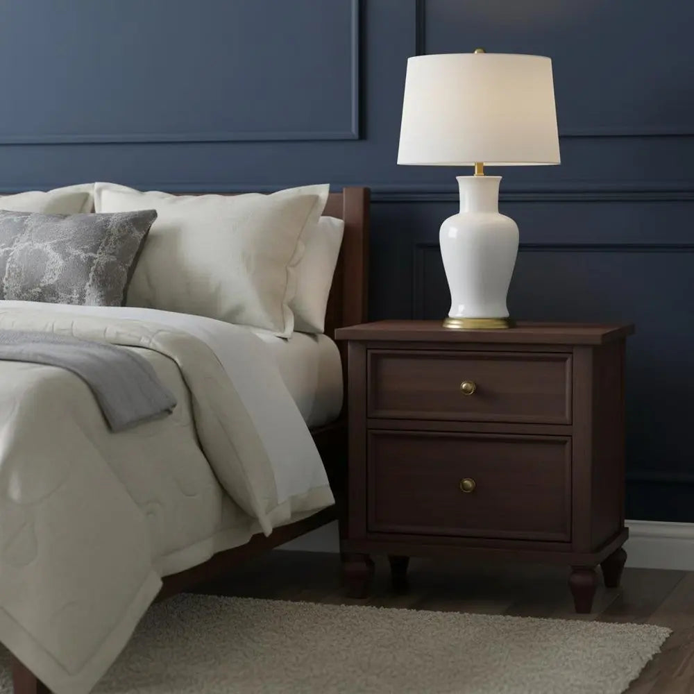 29" Gold Urn Table Lamp LED With Drum Shade HomeRoots