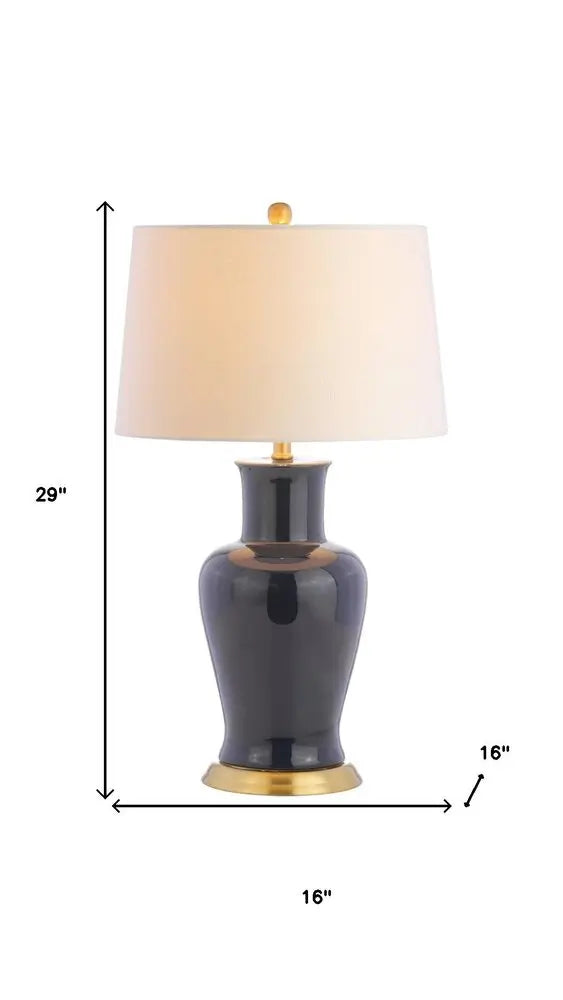 29" Gold Urn Table Lamp LED With Drum Shade HomeRoots