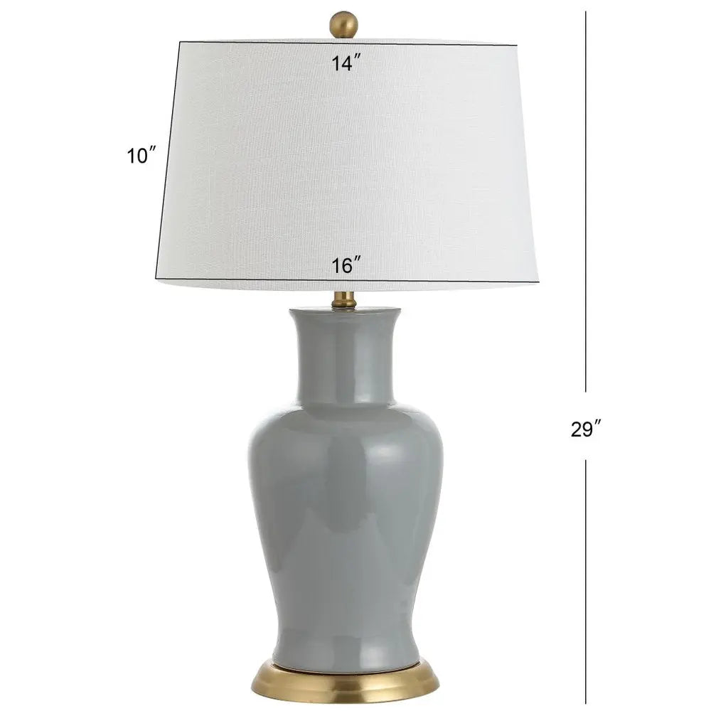 29" Gold Urn Table Lamp LED With Drum Shade HomeRoots