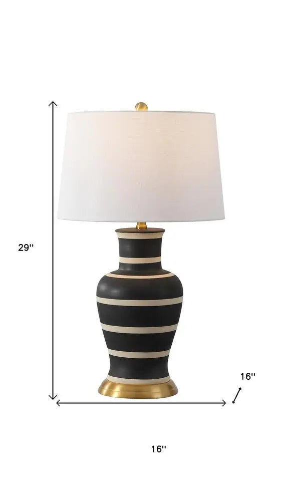 29" Gold Urn Table Lamp LED With Drum Shade HomeRoots