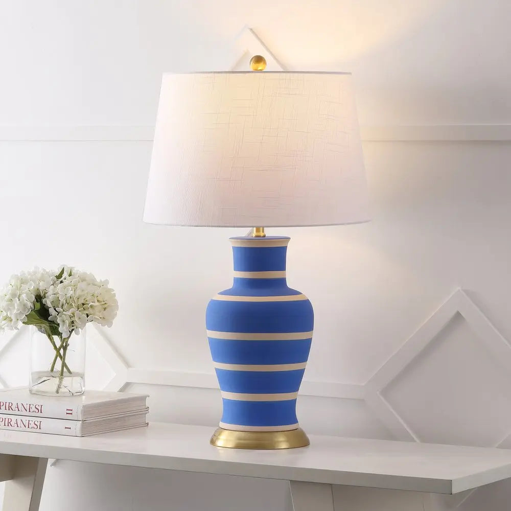 29" Gold Urn Table Lamp LED With Drum Shade HomeRoots