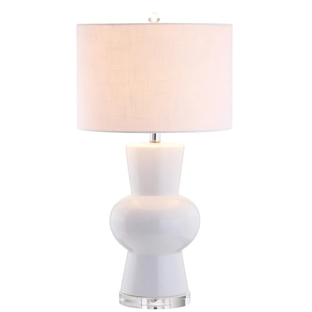 29" Clear Novelty Table Lamp LED With Drum Shade HomeRoots