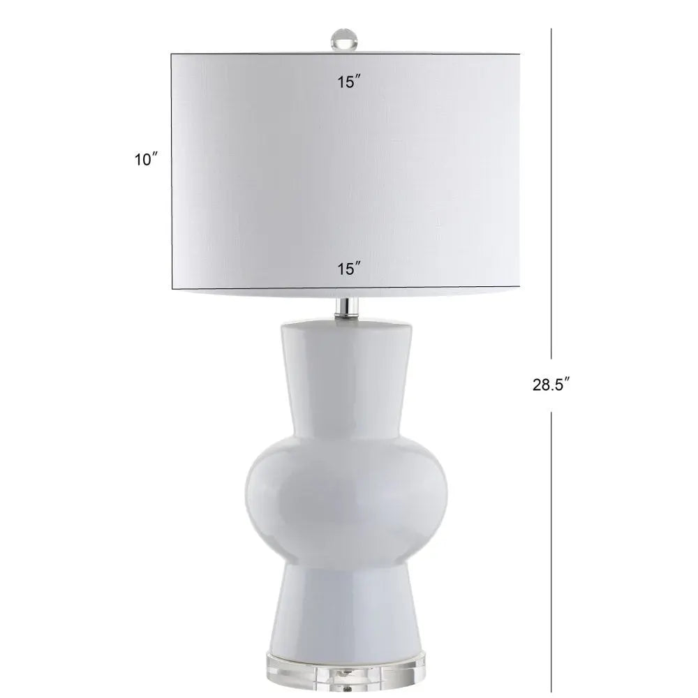 29" Clear Novelty Table Lamp LED With Drum Shade HomeRoots