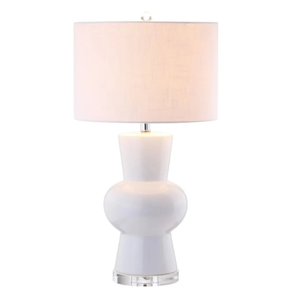 29" Clear Novelty Table Lamp LED With Drum Shade HomeRoots