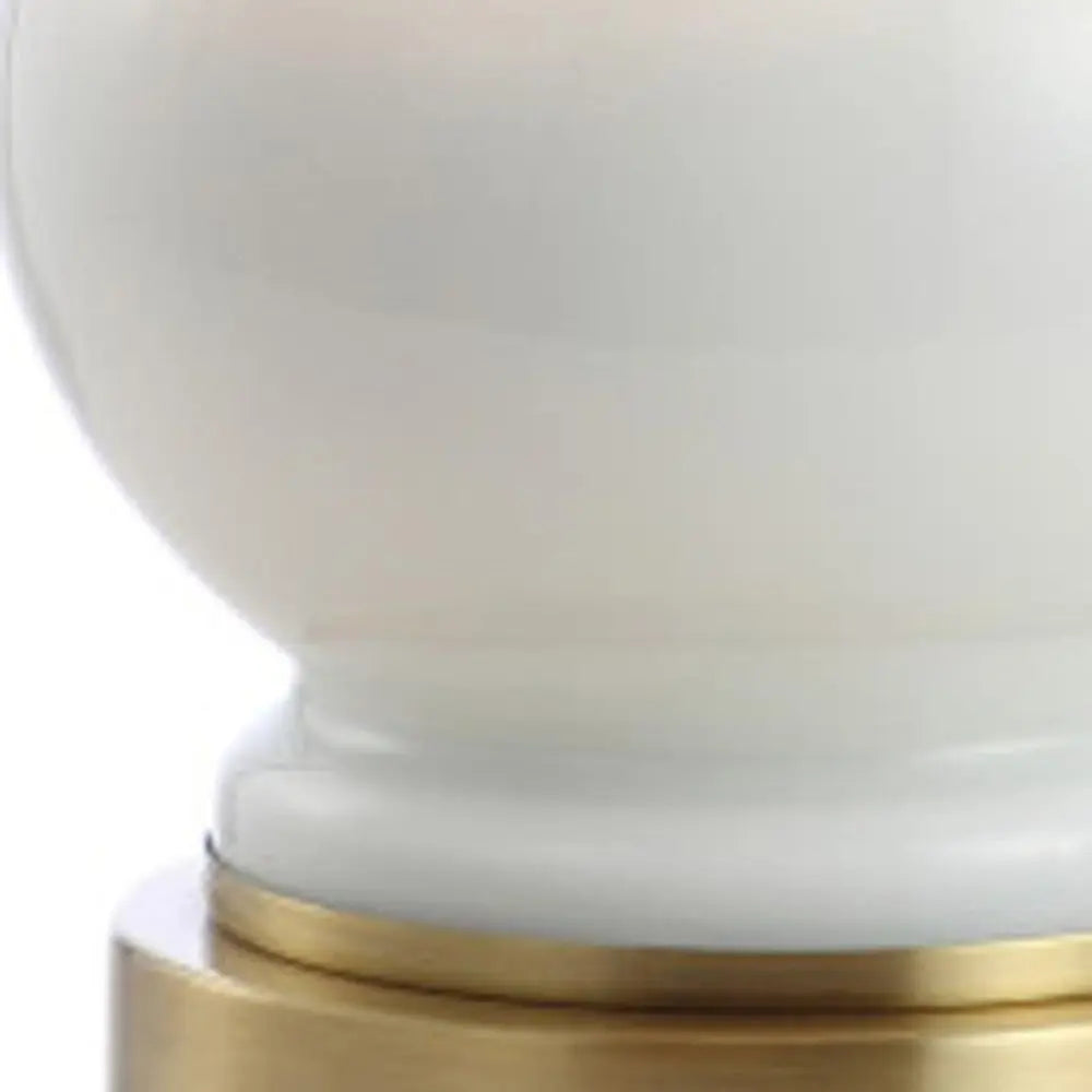 Set of Two 22" Gold Novelty Table Lamps LED With Globe Shades HomeRoots