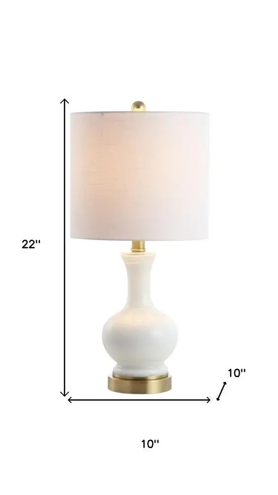 Set of Two 22" Gold Novelty Table Lamps LED With Globe Shades HomeRoots